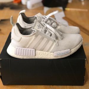 Triple white NMDs size 8